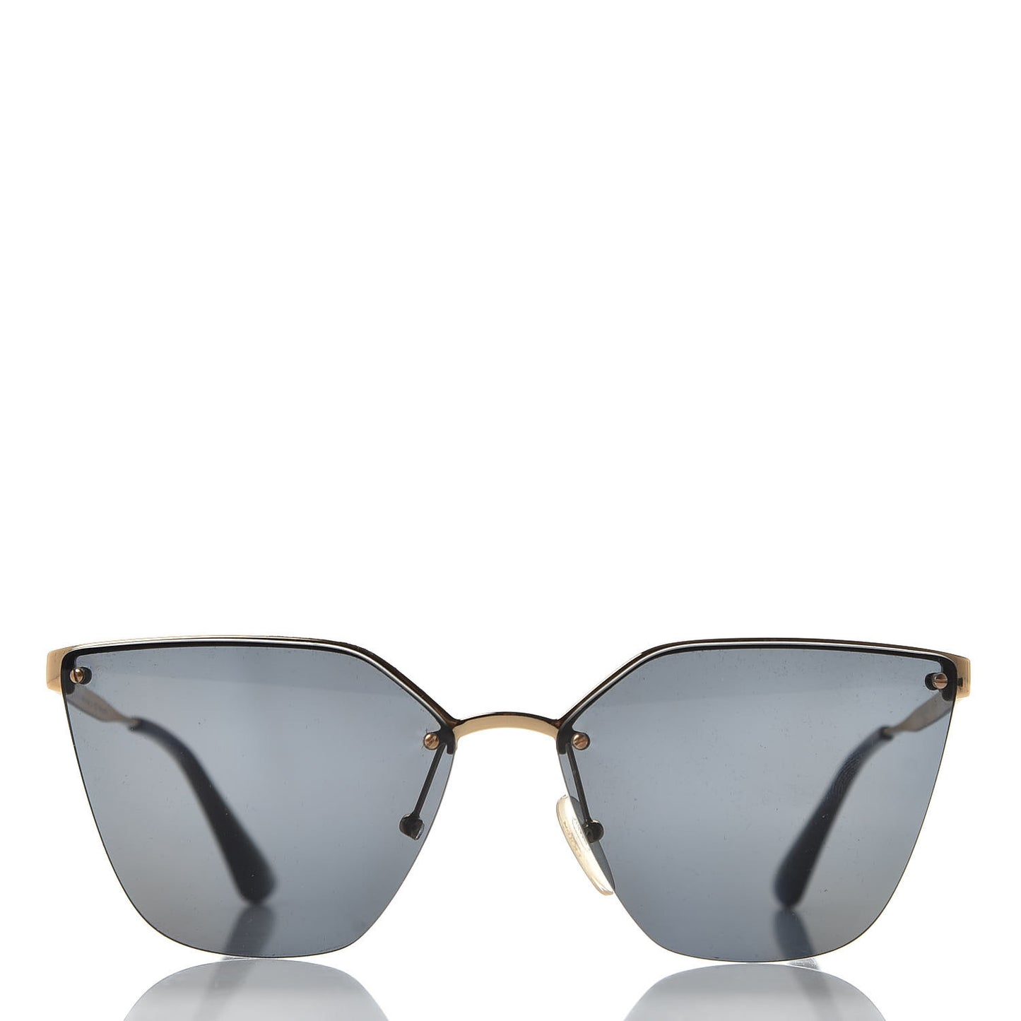 Metal Polarized Cat Eye Sunglasses SPR 68T Black