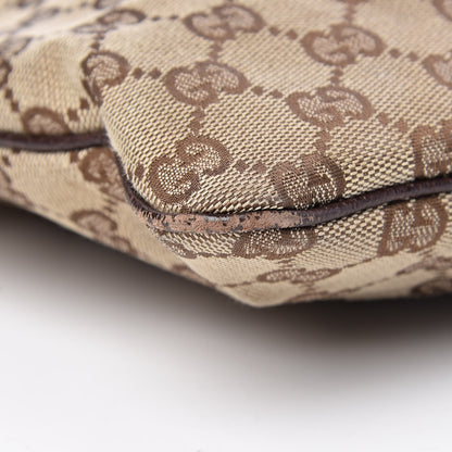 Gucci GG Supreme Monogram Medium Flat Messenger Bag Dark Brown 10 of 15