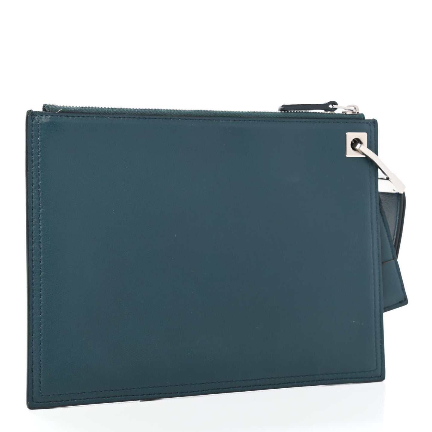 Nappa Maxi Intreccio Small Pouch Petroleum Blue