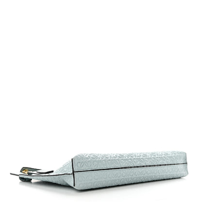 Loewe Calfskin Embossed Repeat T Pouch Light Blue 4 of 6