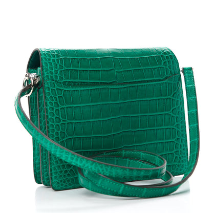 Hermes Matte Alligator Mini Sac Roulis Malachite 3 of 20