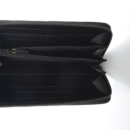 Gucci Calfskin Matelasse Pearly GG Marmont Zip Around Wallet Black 5 of 8