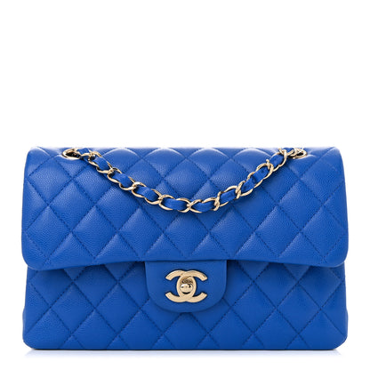 Chanel Caviar Quilted Small Double Flap Blue 1 of 11