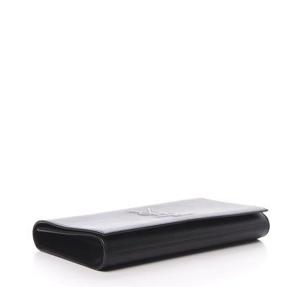 Saint Laurent Calfskin Monogram Large Belle De Jour Clutch Black 4 of 8