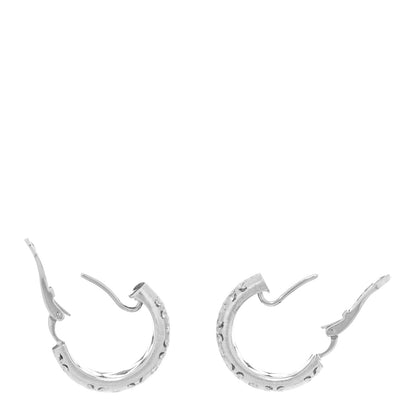 Roberto Coin 18K White Gold Diamond Granada Hoop Earrings 3 of 4