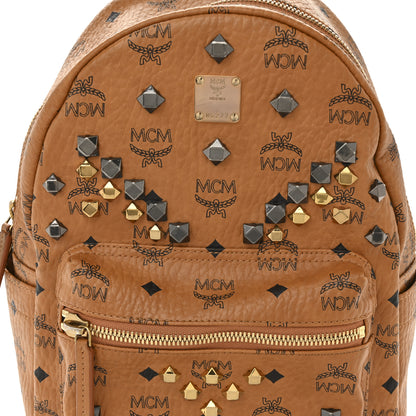 MCM Visetos Studded Small Stark M Backpack Cognac 8 of 14
