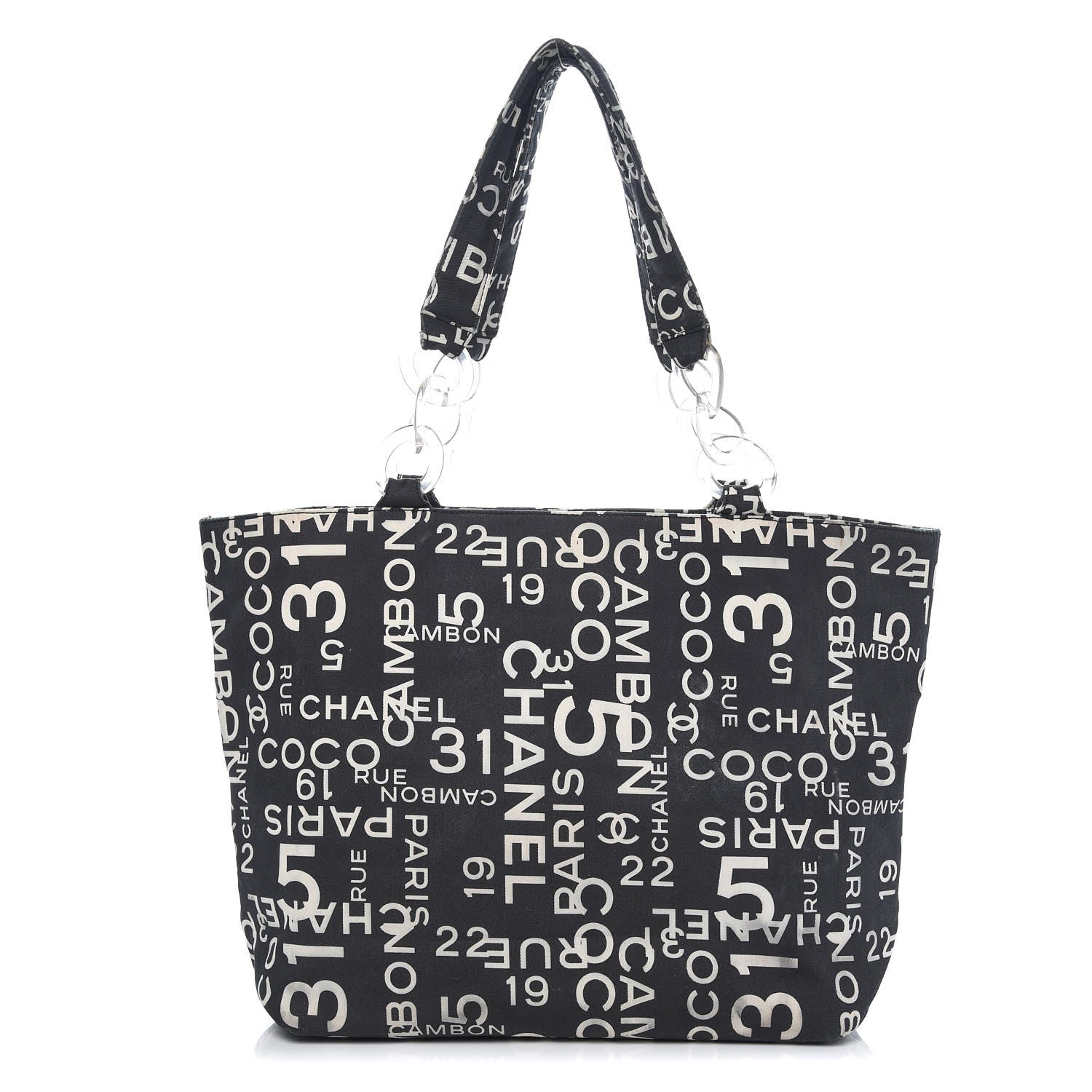 Chanel Canvas 31 Rue Cambon Beach Tote Black 1 of 9