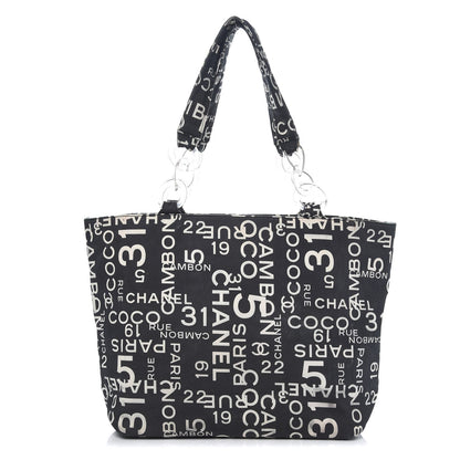 Chanel Canvas 31 Rue Cambon Beach Tote Black 1 of 9