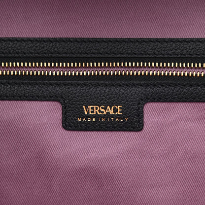 Versace Grained Calfskin La Medusa Tote Black 6 of 10
