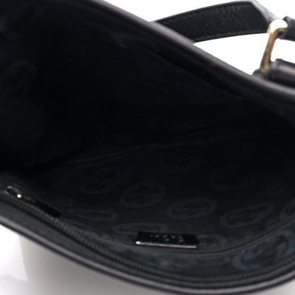 Gucci Guccissima Flat Messenger Bag Black 5 of 10