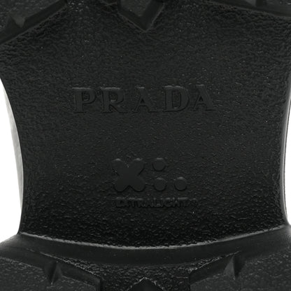Prada Spazzolato Mens Lace Up 45mm Derby Loafers 8 Black 6 of 10