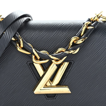 Louis Vuitton Epi Twist Braided Strap Shoulder Bag MM Black 7 of 9