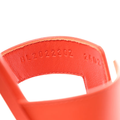 Hermes Calfskin Oran Sandals 40 Orange Capucine 7 of 9