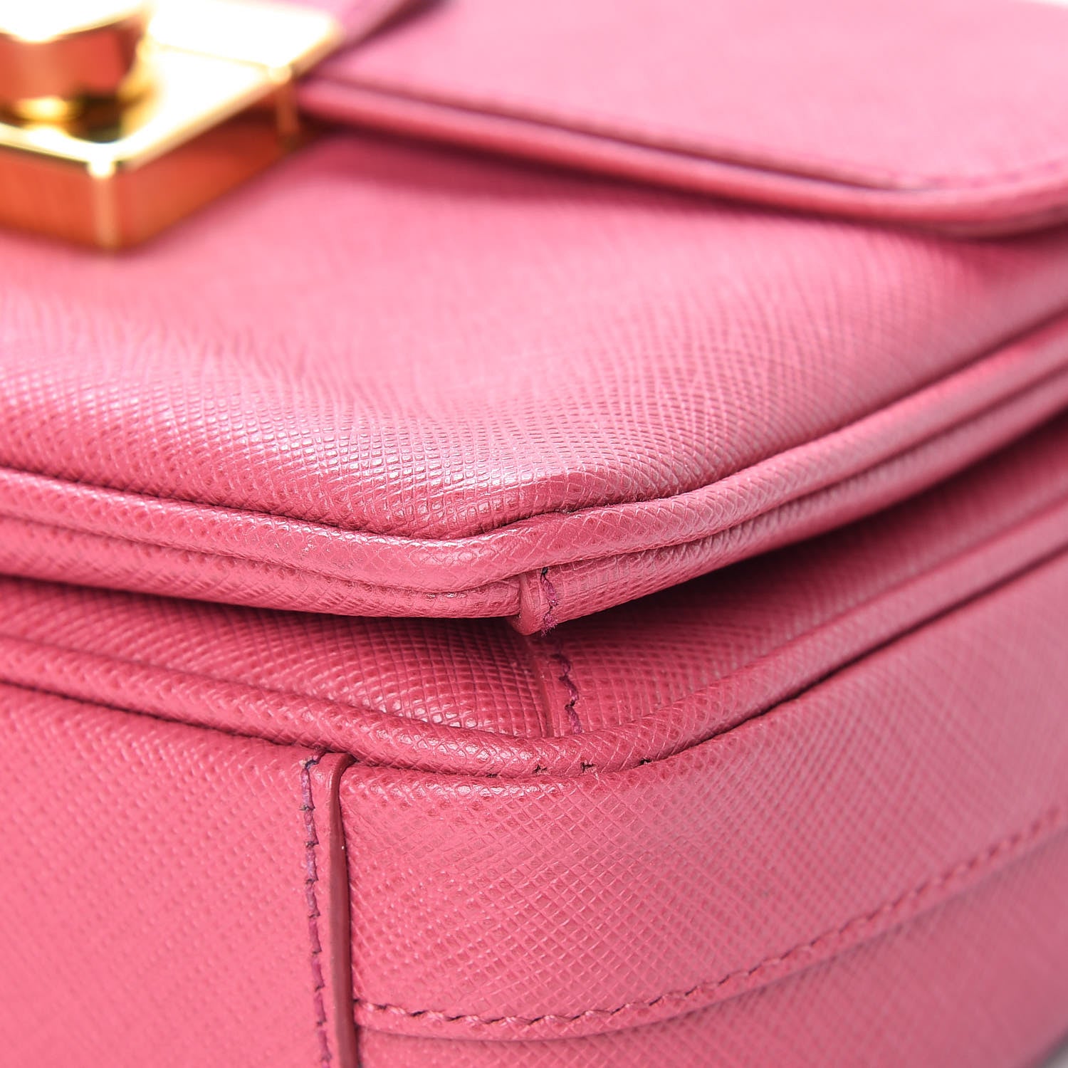 Prada Saffiano Lux Crossbody Peonia 10 of 12