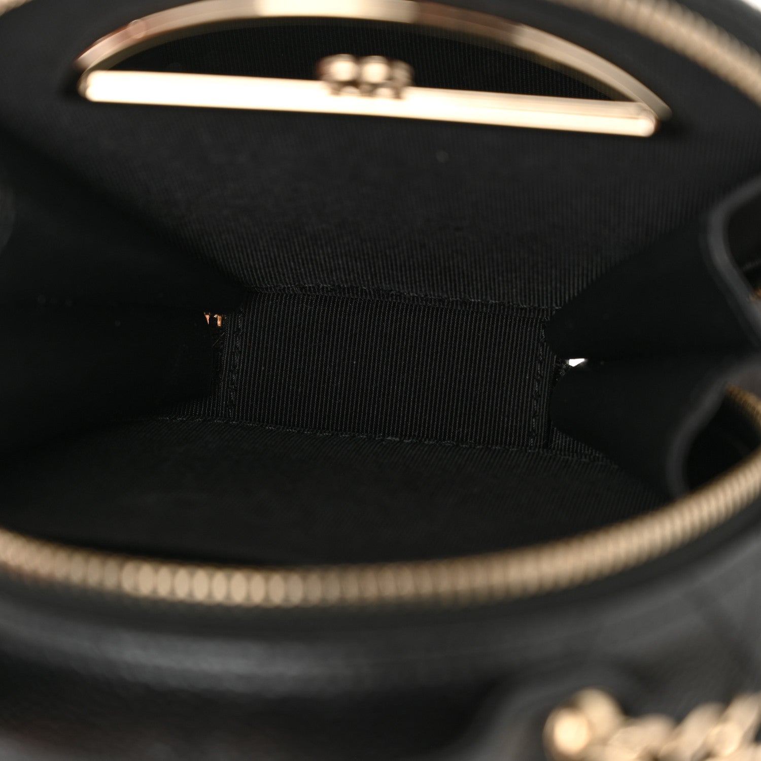 Chanel Caviar Quilted Round Handle With Care Vanity With Chain Black 6 of 12