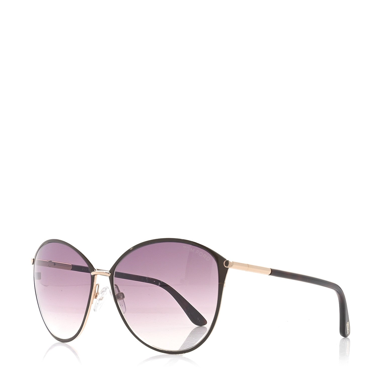 Tom Ford Penelope Vintage Round Sunglasses TF320 Brown 1 of 8