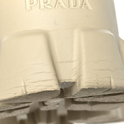 Prada Spazzolato Rois Re-Nylon Metal Triangle Logo Monolith Pouch Pocket 55mm Boots 38.5 Deserto 9 of 9