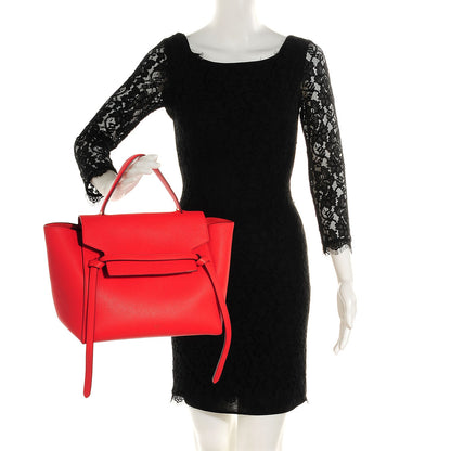 Celine Grained Calfskin Mini Belt Bag Vermillion 2 of 7