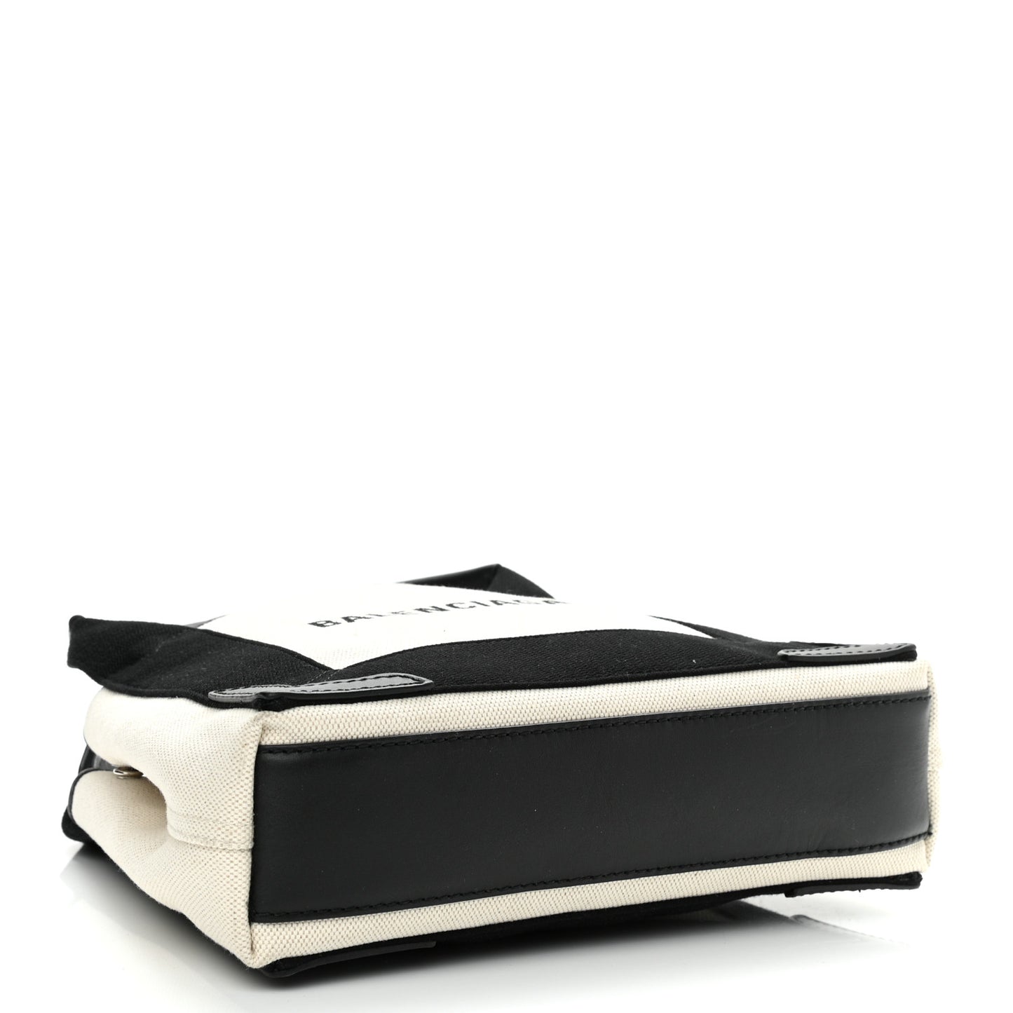 Cotton Canvas Calfskin Navy Cabas XS Natural Black