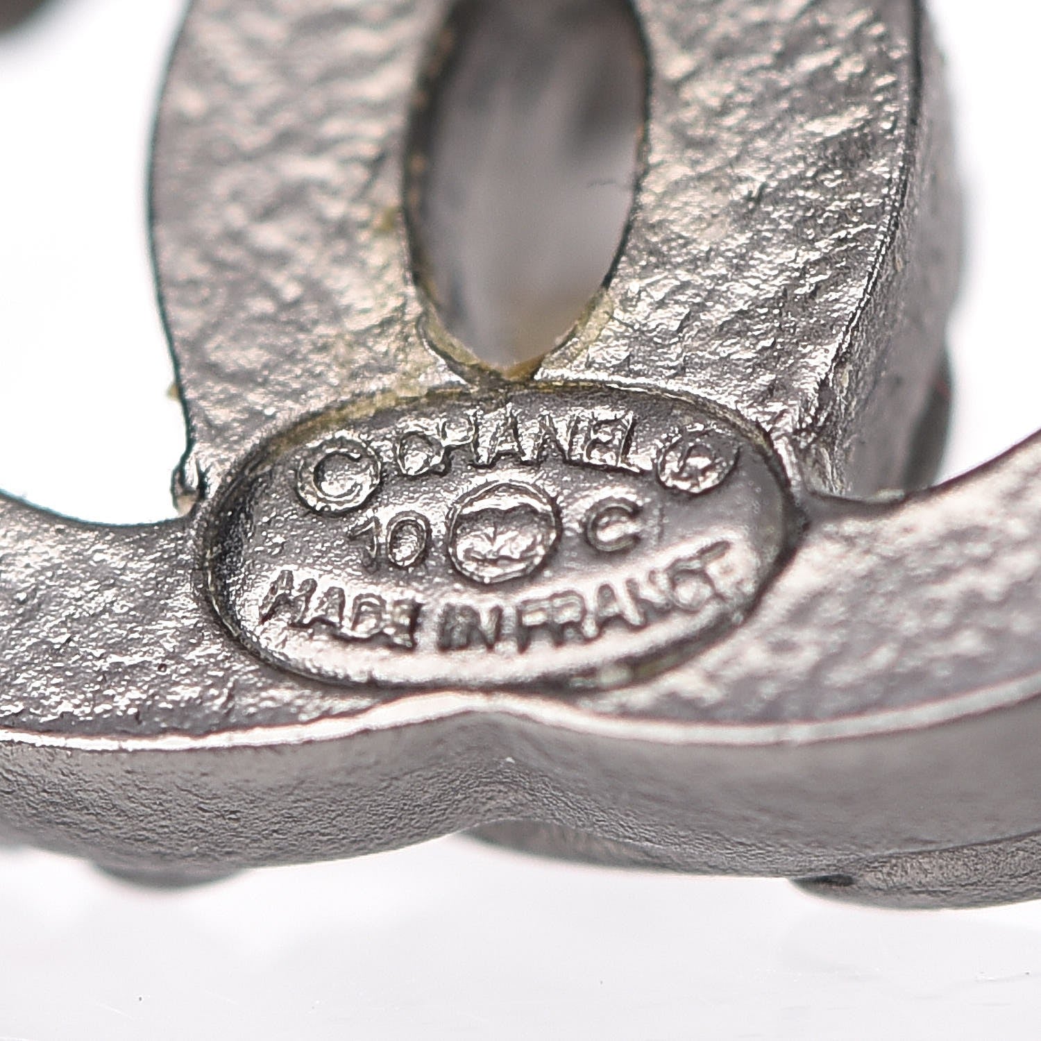Chanel Ruthenium CC Chain Earrings 3 of 4