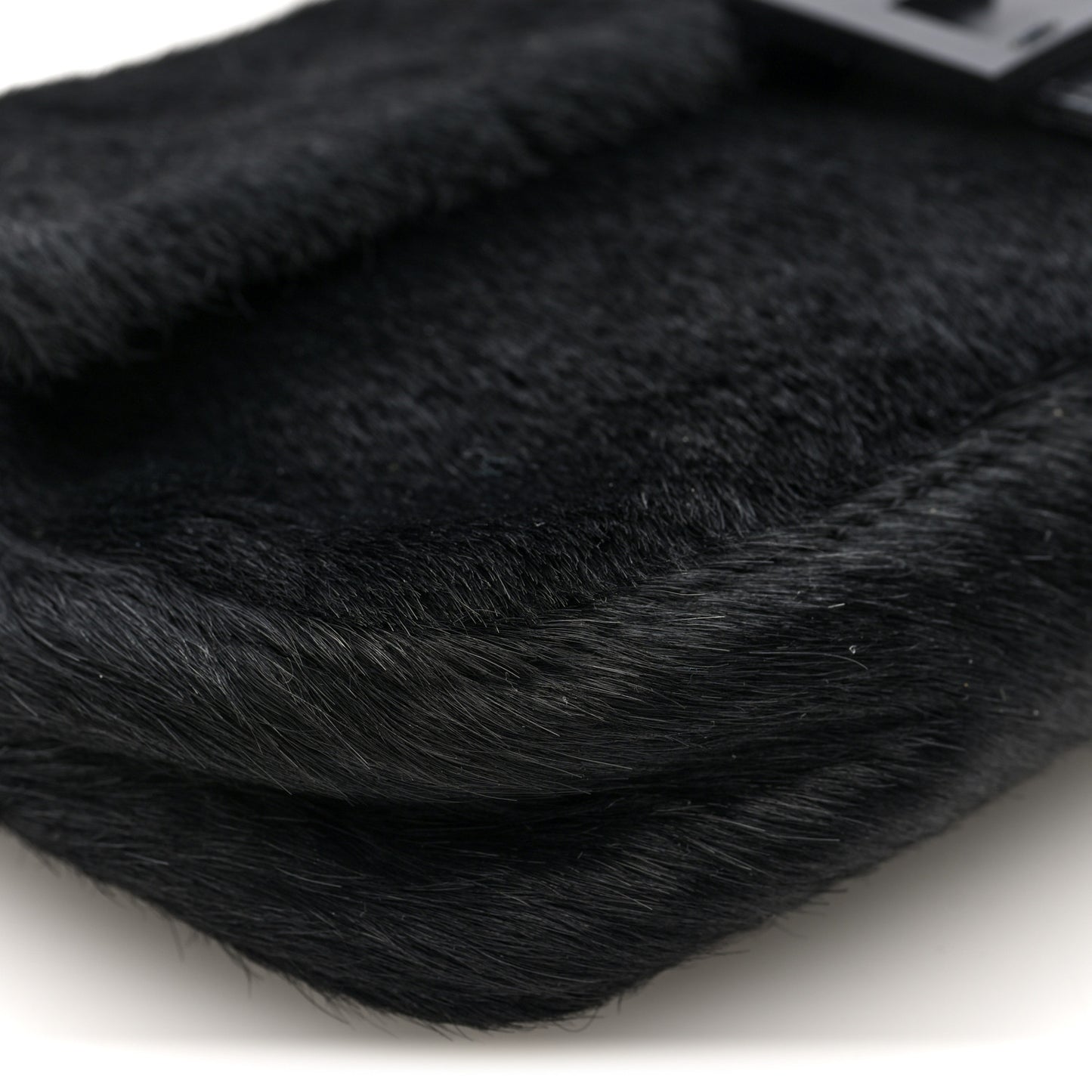 Calf Hair Baguette Black