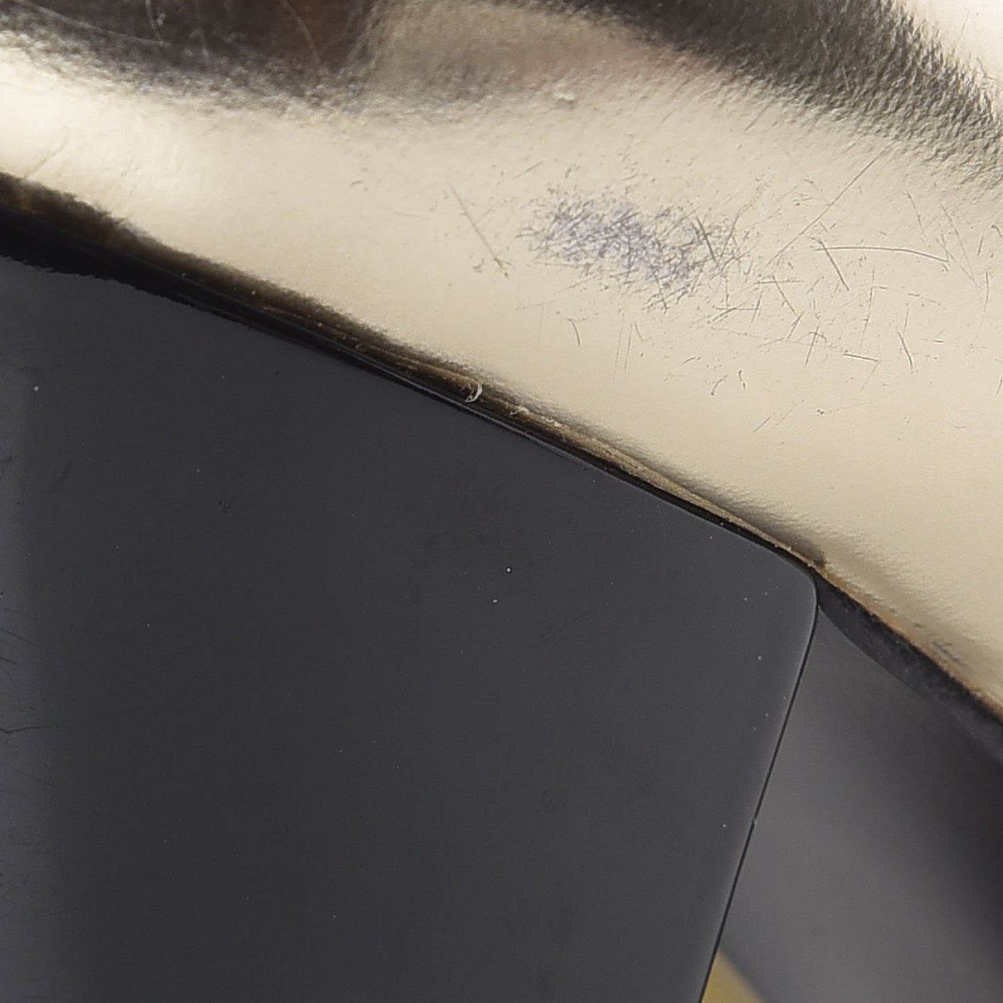 Metallic Goatskin Pumps 36.5 Gold