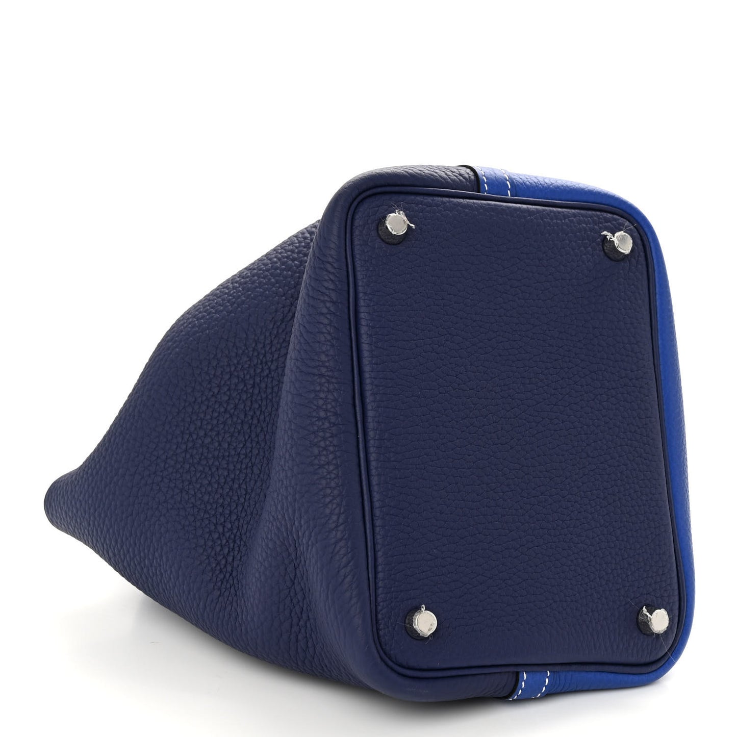 Taurillon Clemence Casaque Picotin Lock 18 PM Bleu Electrique Bleu Encre