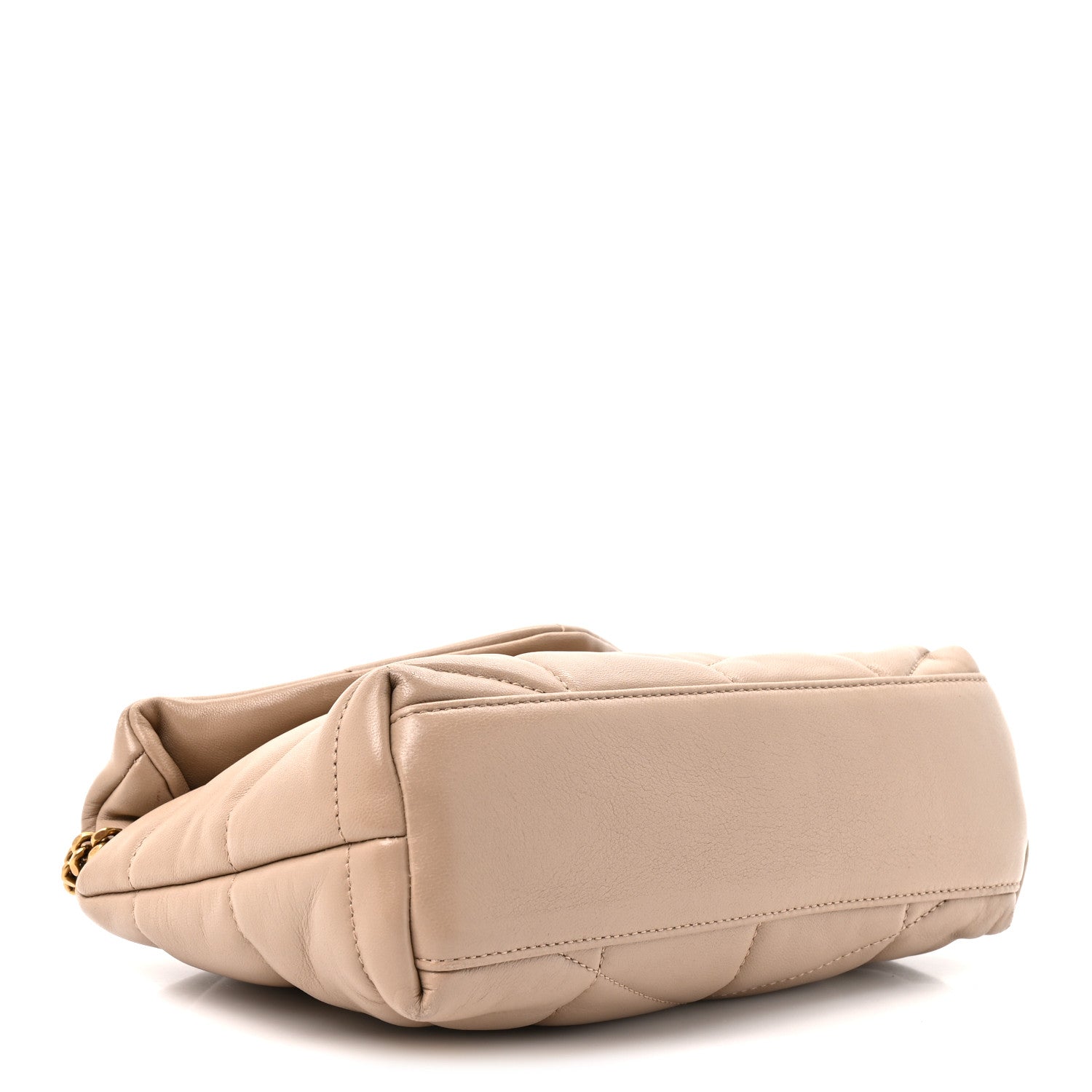 Saint Laurent Lambskin Quilted Toy Loulou Puffer Monogram Chain Satchel Nude Powder 3 of 13