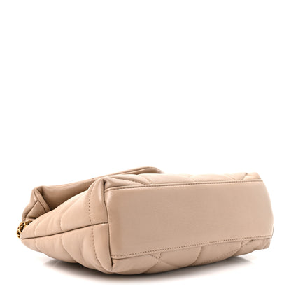 Saint Laurent Lambskin Quilted Toy Loulou Puffer Monogram Chain Satchel Nude Powder 3 of 13