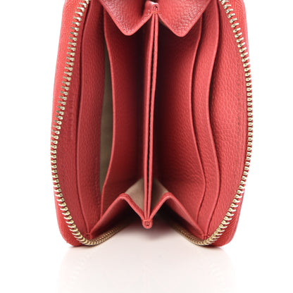 Mulberry Small Classic Grain Compact Zip Wallet Deep Pink 5 of 6