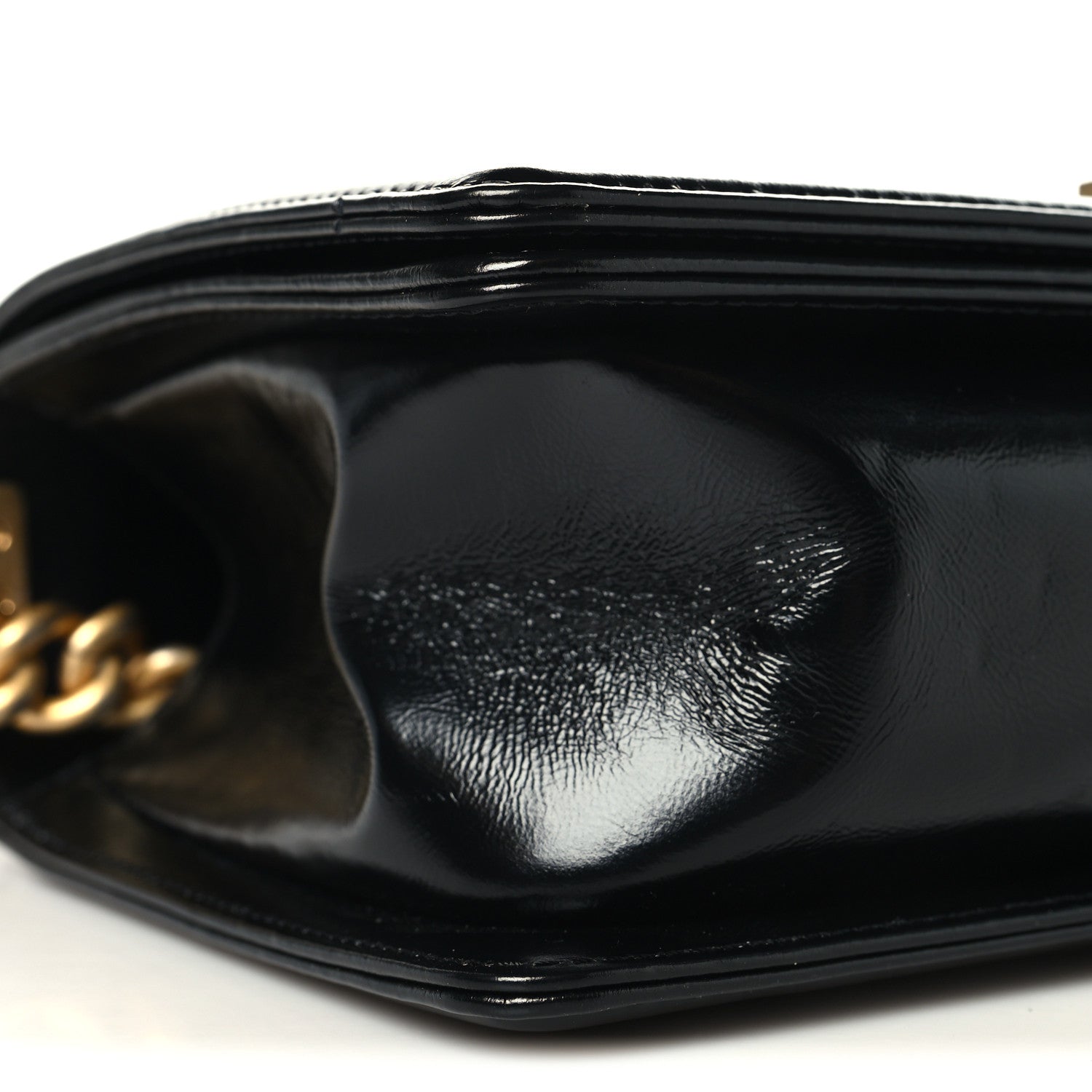 Chanel Metallic Glazed Calfskin Medium Boy Flap Black Gold 9 of 10