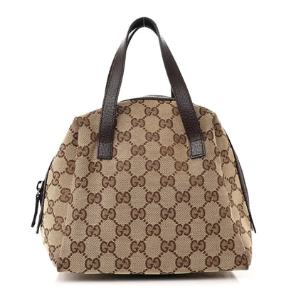 Gucci Monogram Calfskin Large Balthus Cosmetic Pouch Beige Ebony Cocoa 1 of 10