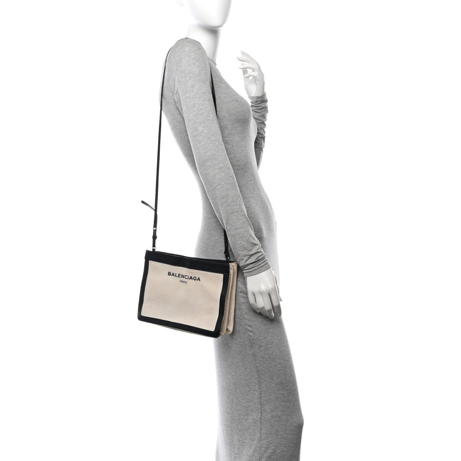 Balenciaga Cotton Canvas Pochette Crossbody Bag Black 2 of 19