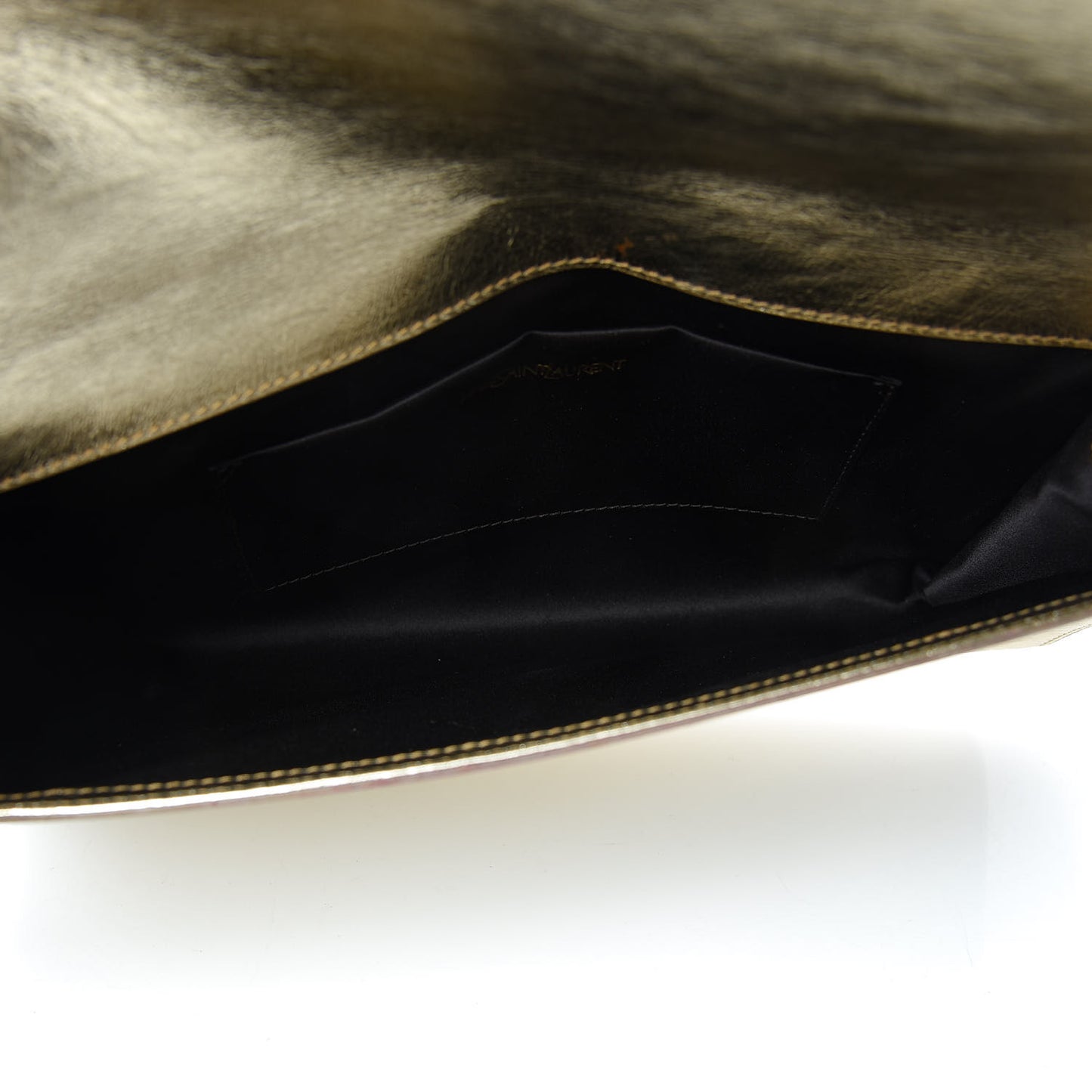 Metallic Calfskin Monogram Large Belle De Jour Clutch Gold