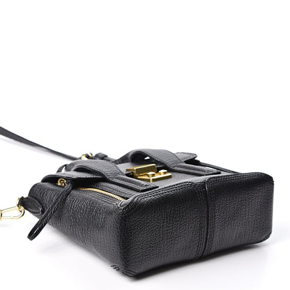 3.1 Phillip Lim 3.1 Textured Calfskin Mini Pashli Satchel Black 3 of 9