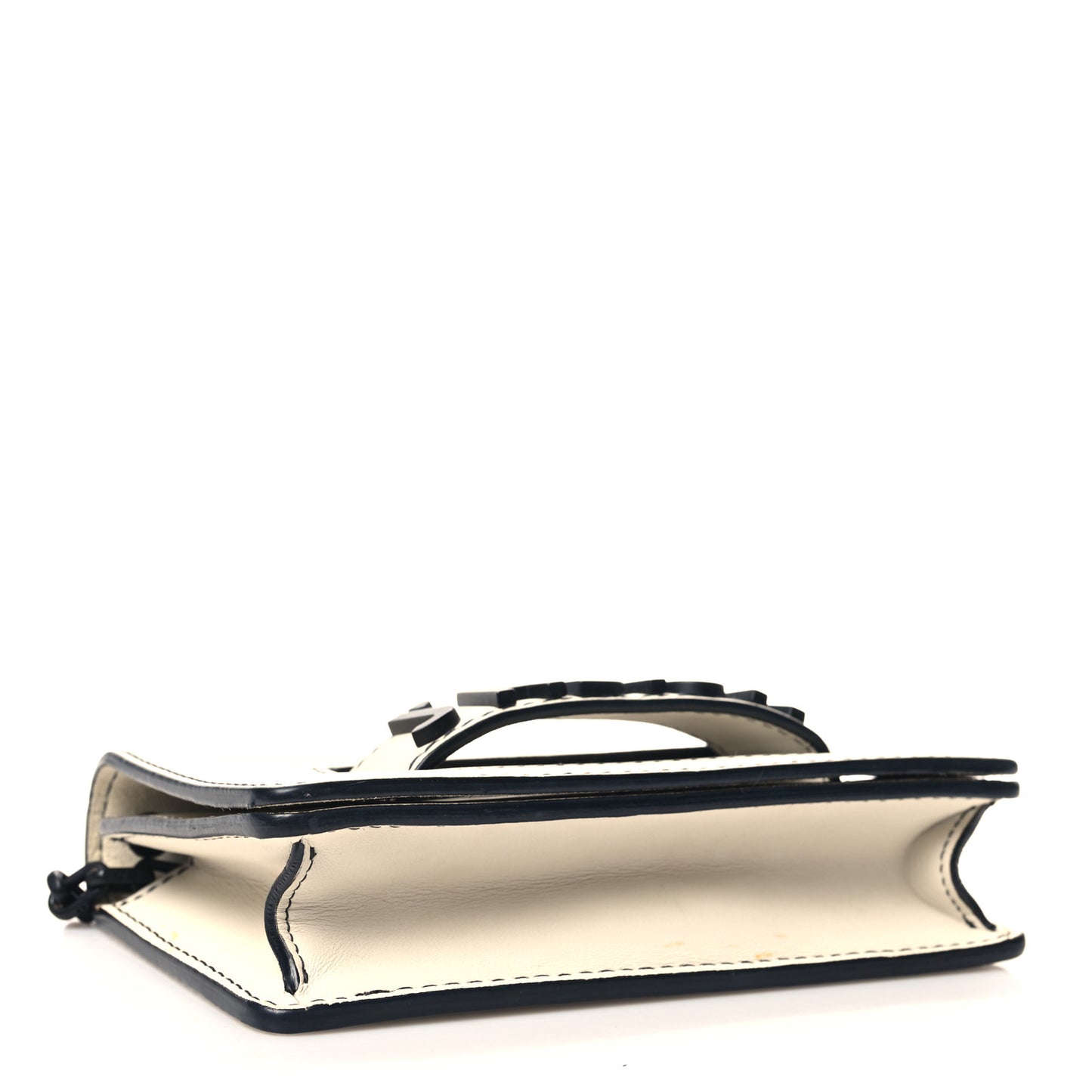 Calfskin J'Adior Chain Flap Bag Beige Black