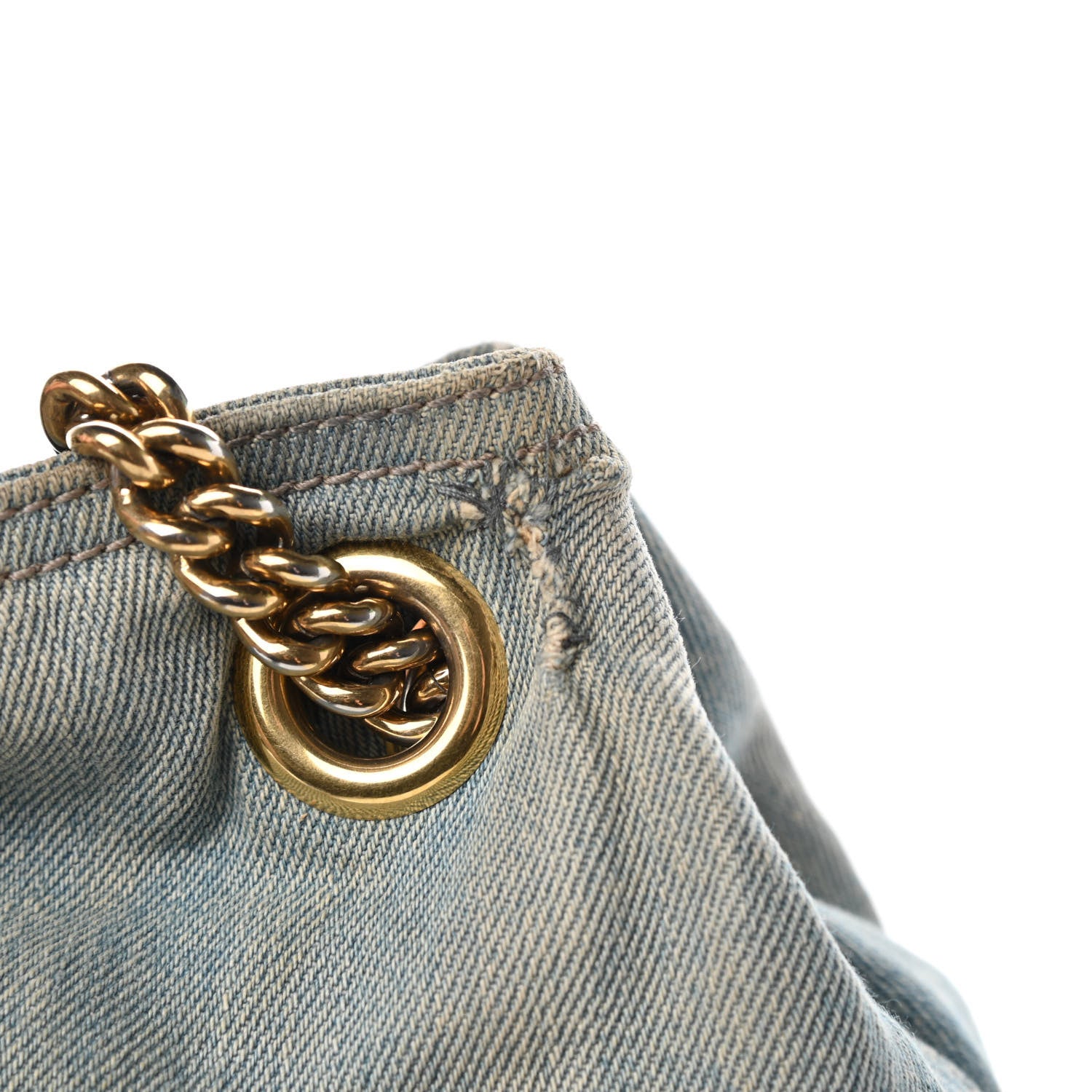Gucci Denim Medium Soho Chain Shoulder Bag Blue 13 of 17