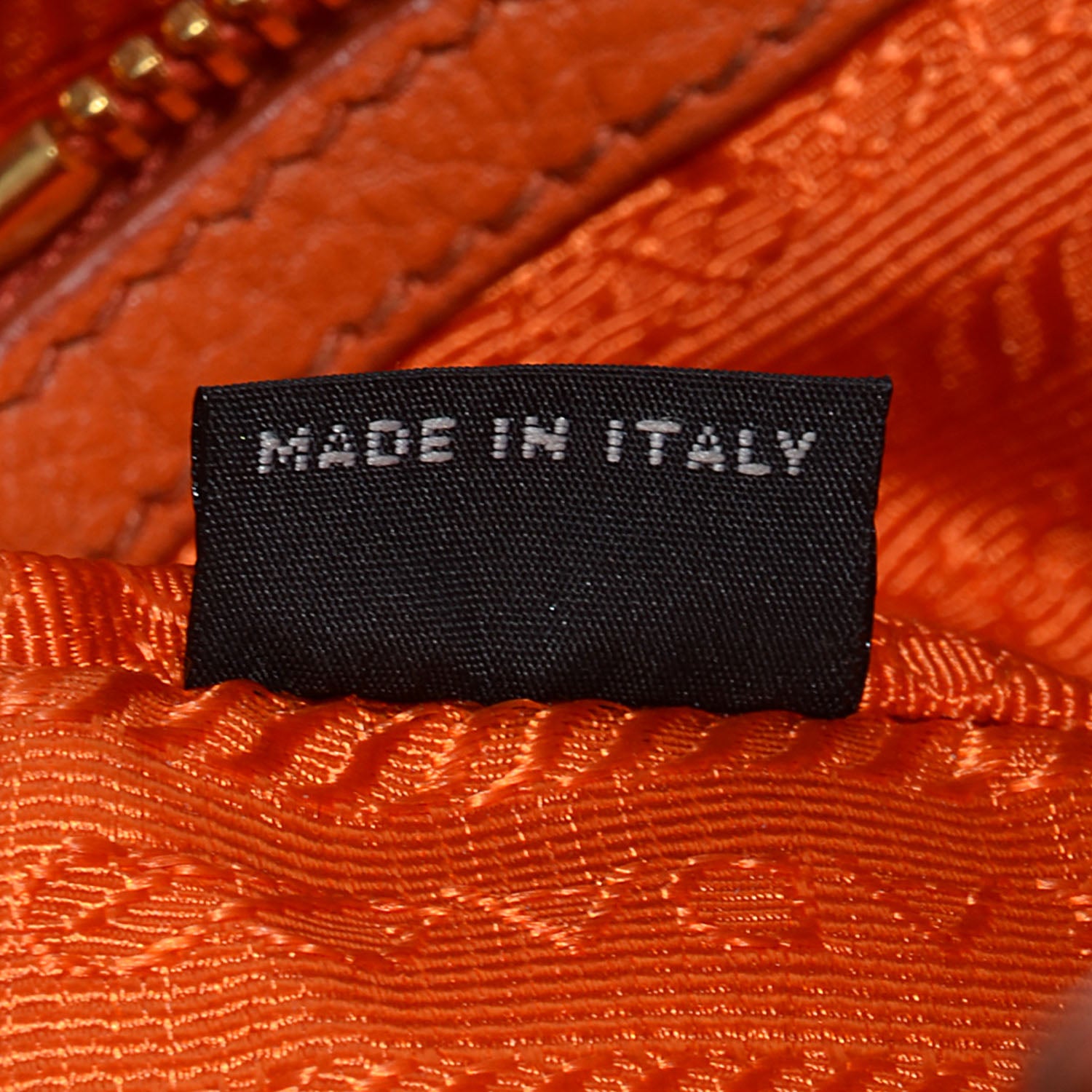 Prada Vitello Daino Side Zip Shopping Tote Papaya 10 of 12