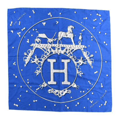 Hermes Silk Vif Argent Scarf 90 Blue 1 of 4