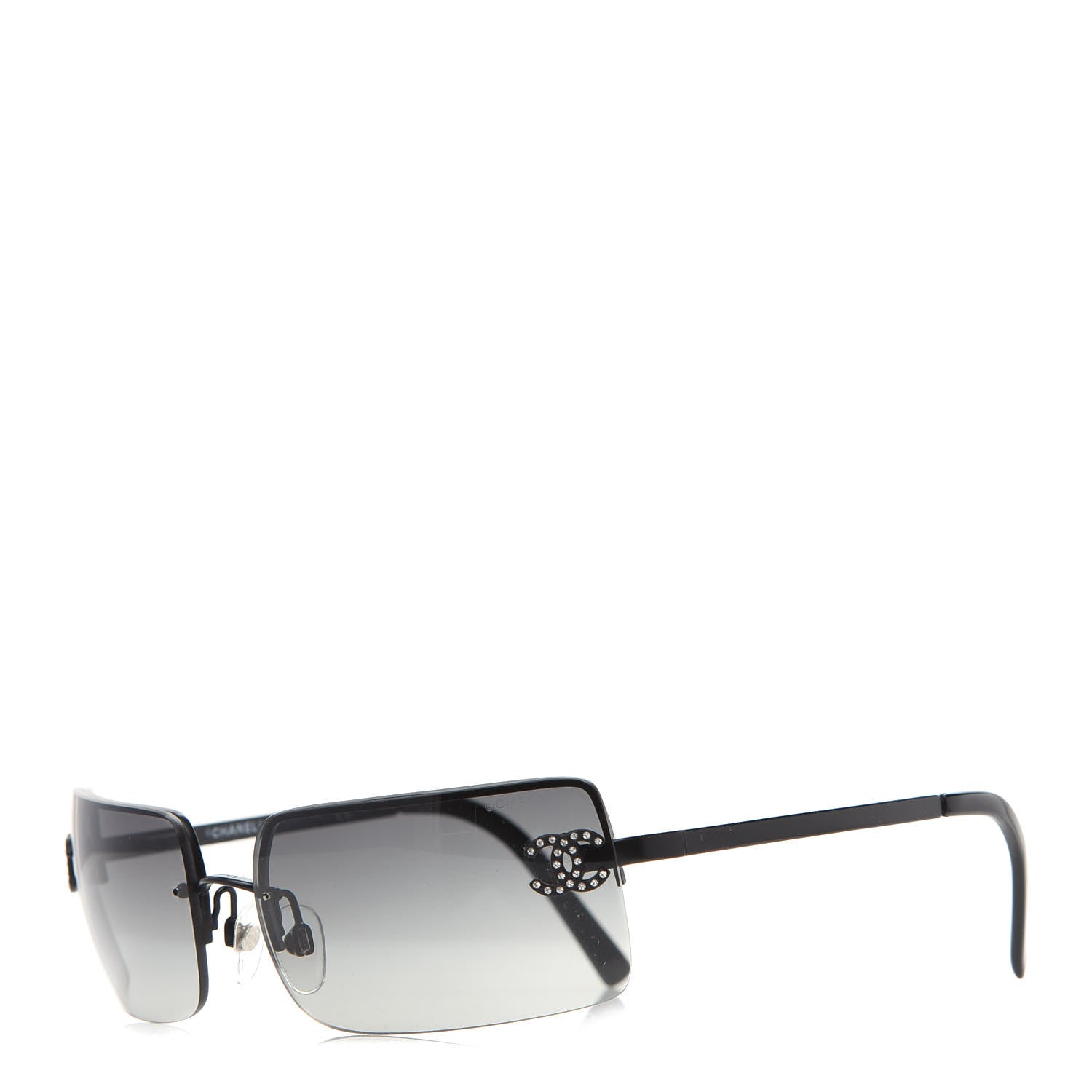 Chanel Crystal CC Logo Sunglasses 4104-B Black 1 of 7