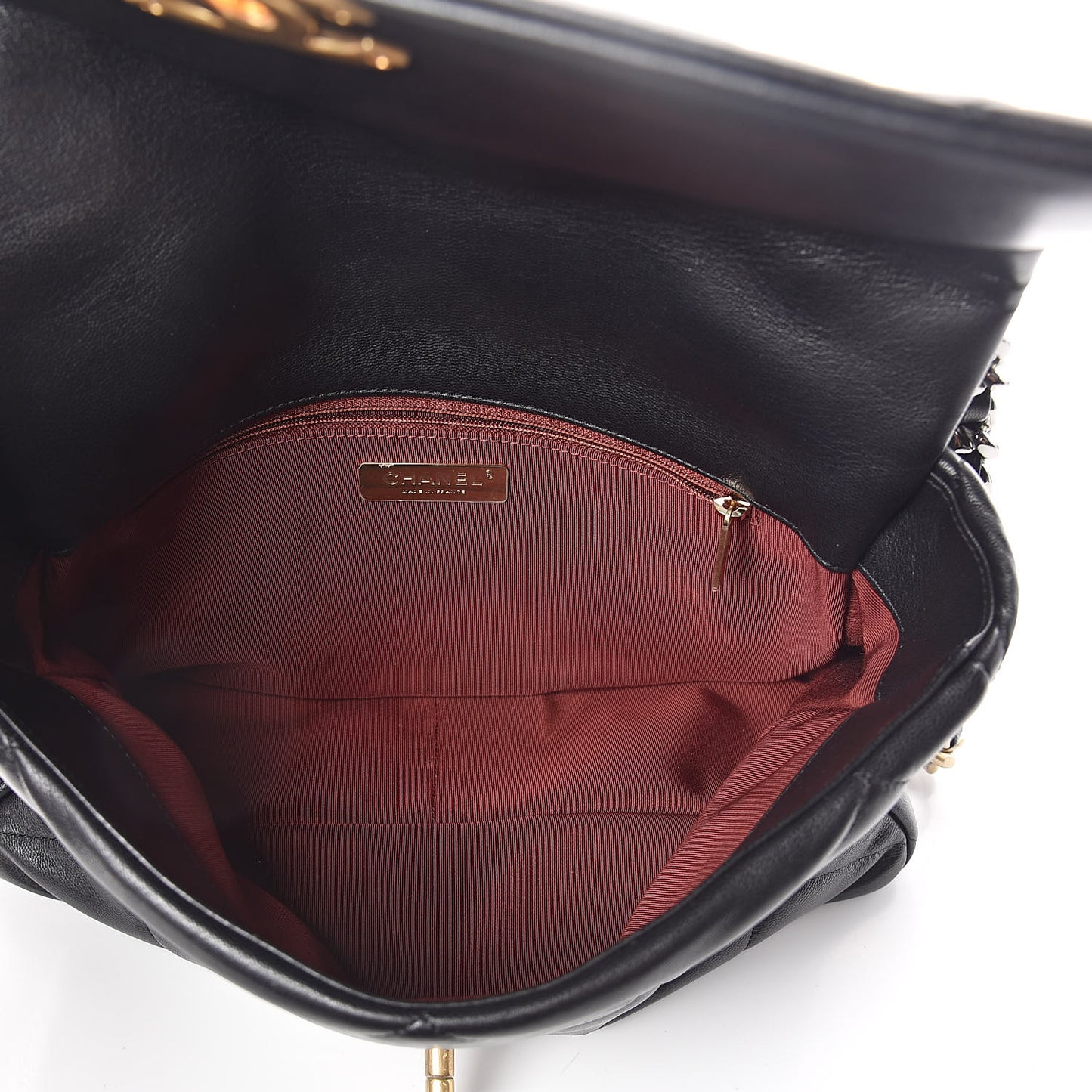 Lambskin Quilted Large 19 Flap Black