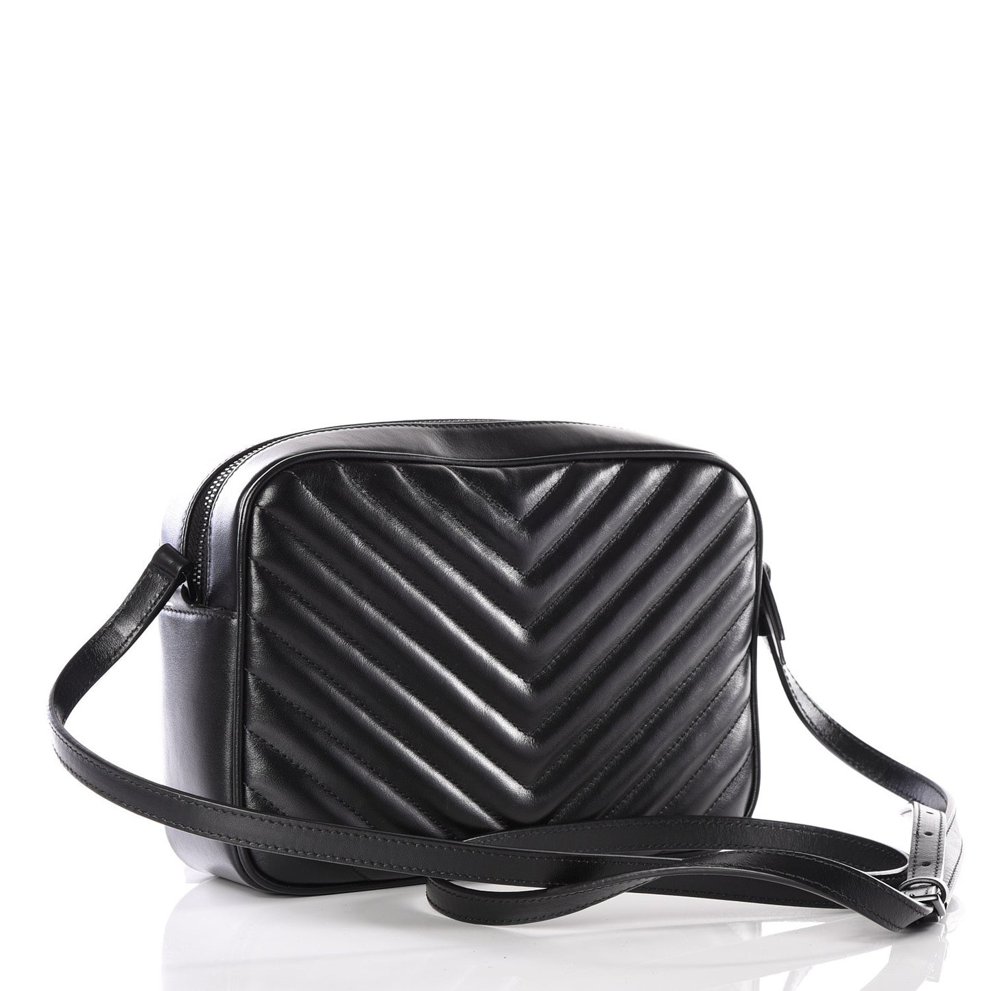 Calfskin Matelasse Monogram Lou Camera Bag Black