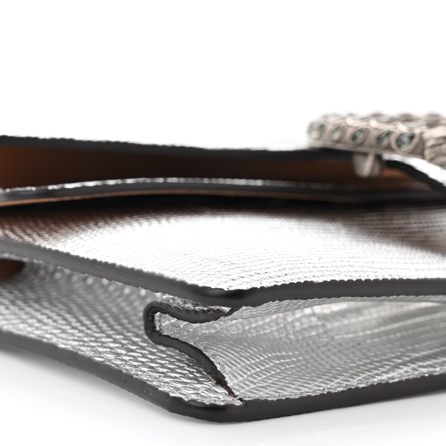 Gucci Lizard Crystal Small Dionysus Shoulder Bag Silver 9 of 12