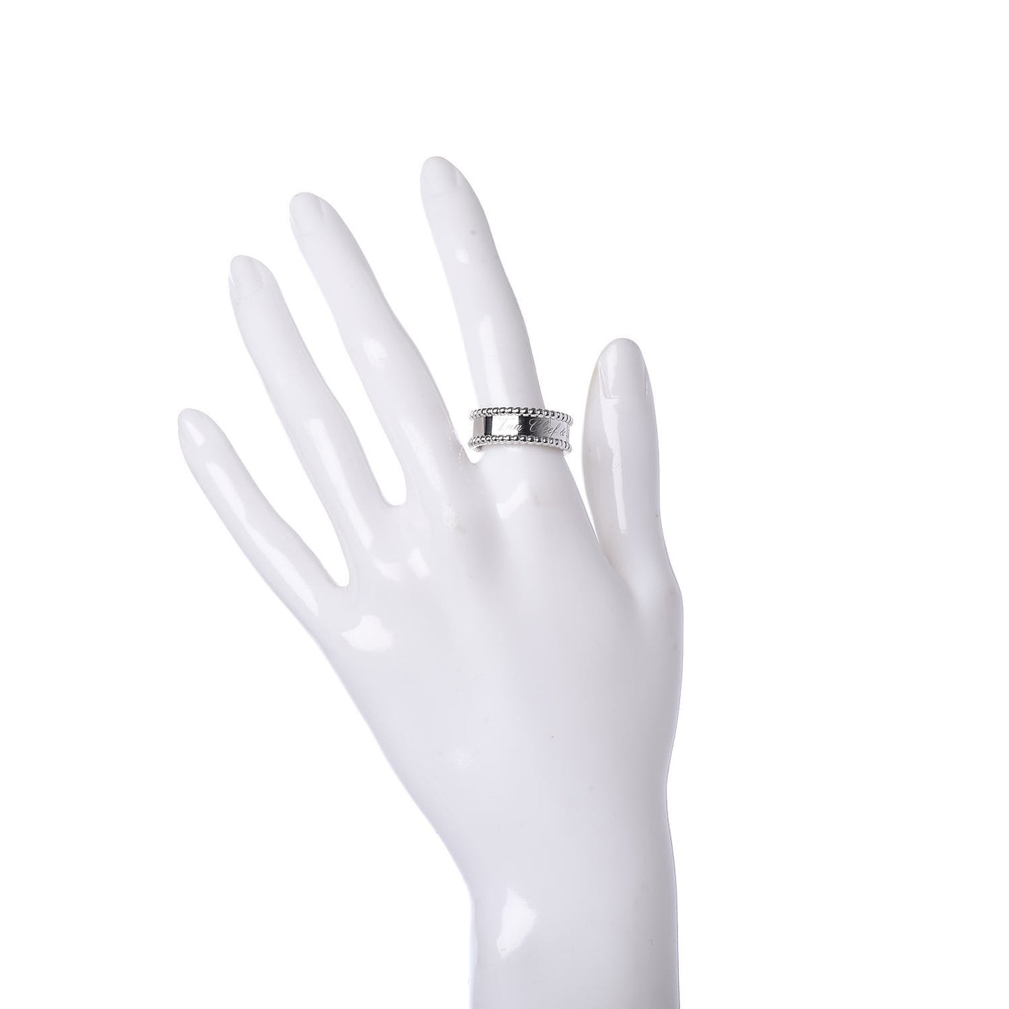 18K White Gold Perlee Signature Ring 57 8