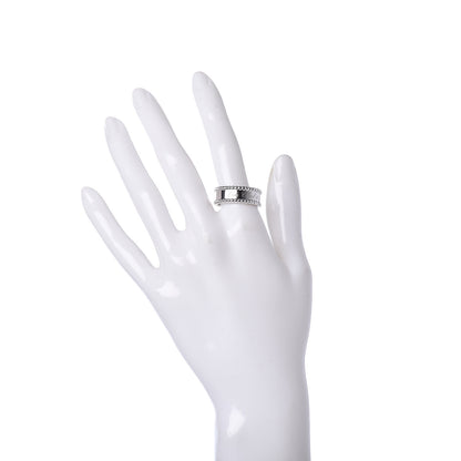 Van Cleef & Arpels 18K White Gold Perlee Signature Ring 57 8 2 of 6