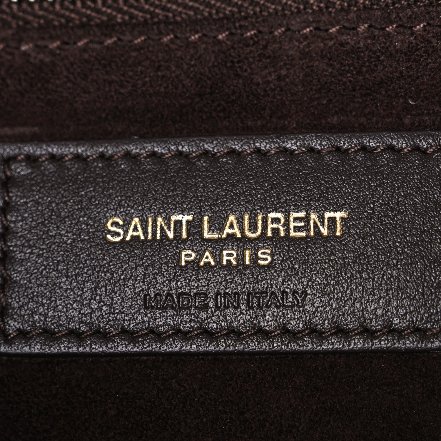 Saint Laurent Calfskin Woven Monogram Medium Niki Chain Satchel Burnt Brown 6 of 10