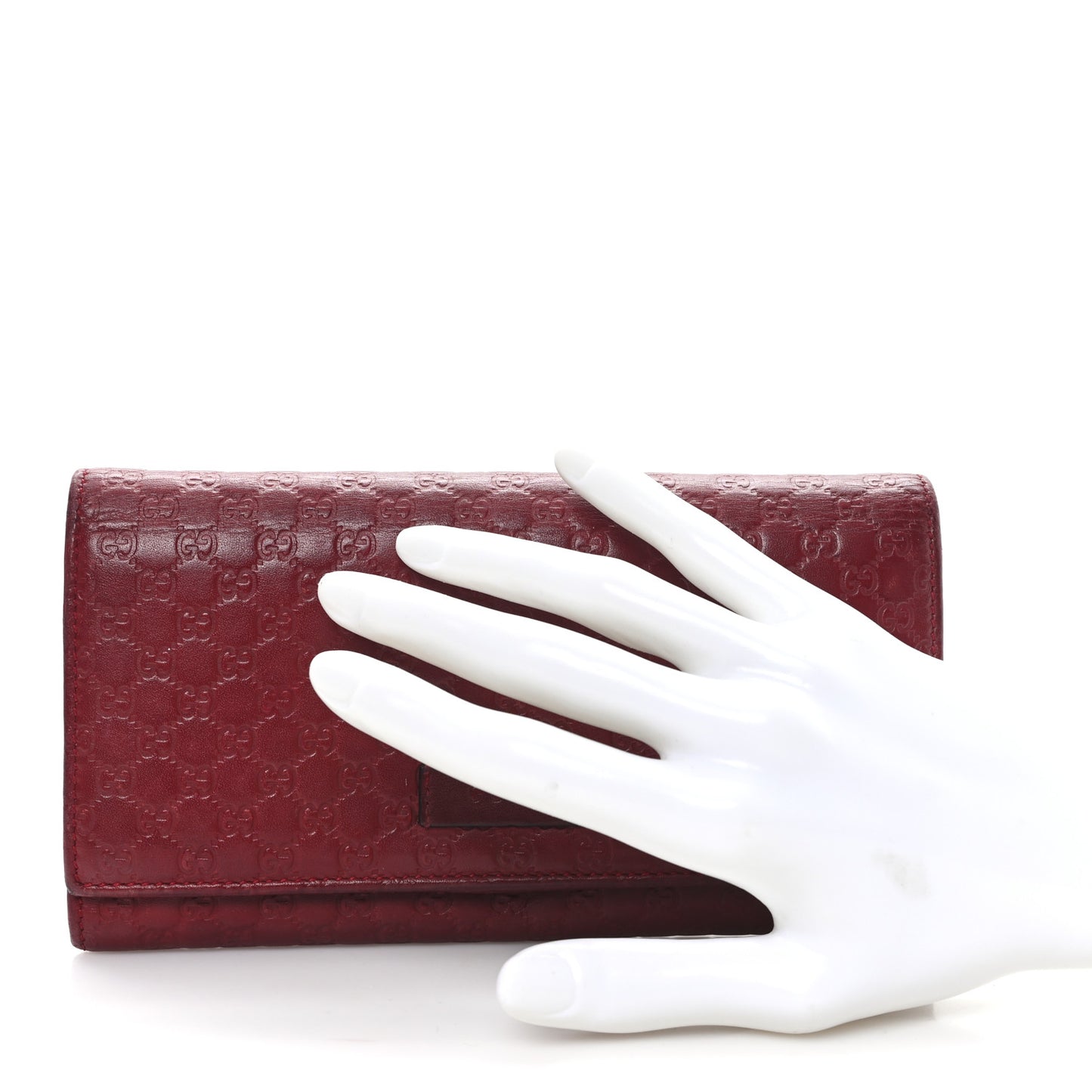 Soft Microguccissima Continental Wallet Red