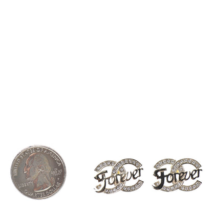 Chanel Crystal CC Forever Earrings Gold 2 of 5