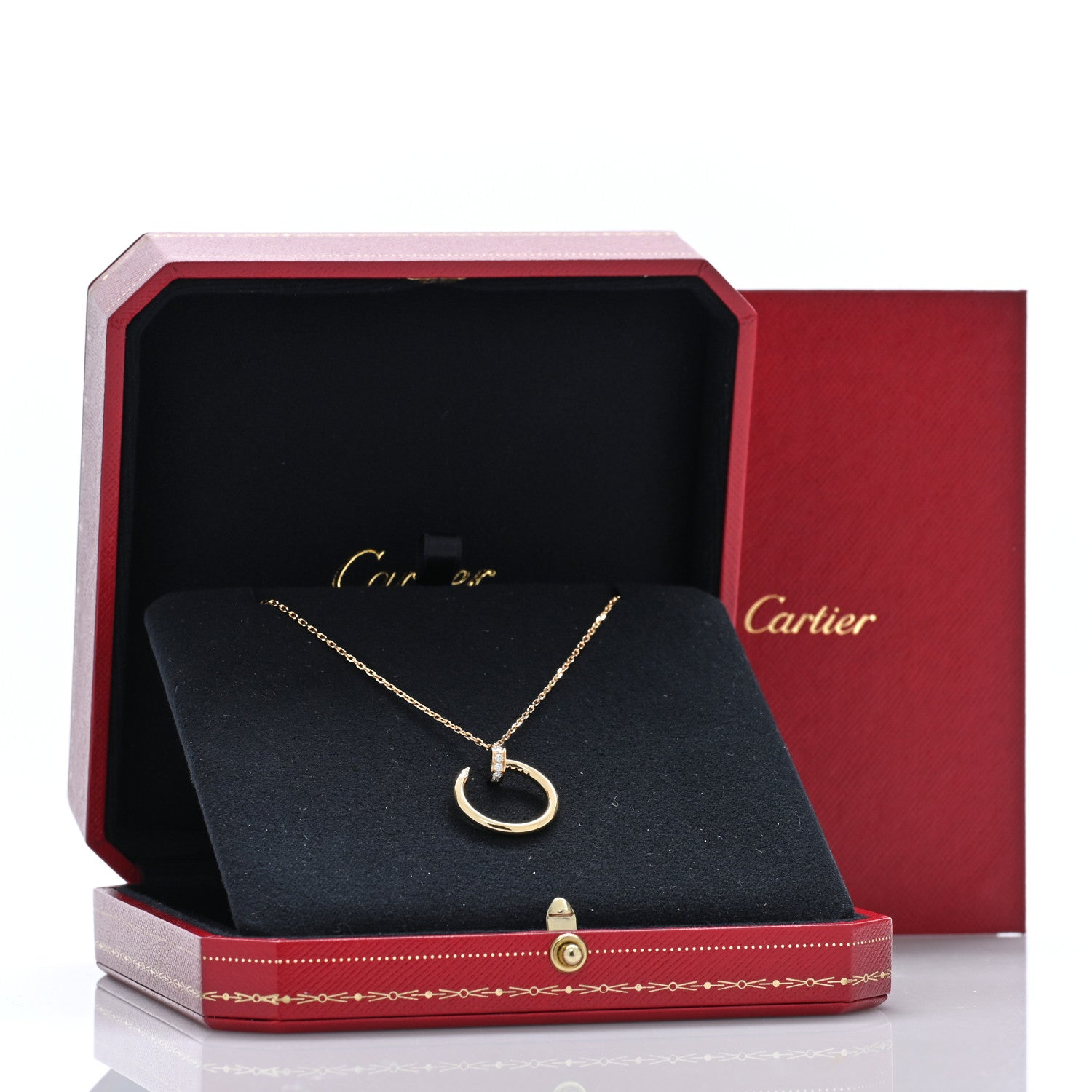 Cartier 18K Yellow Gold Diamond Juste Un Clou Pendant Necklace 5 of 5