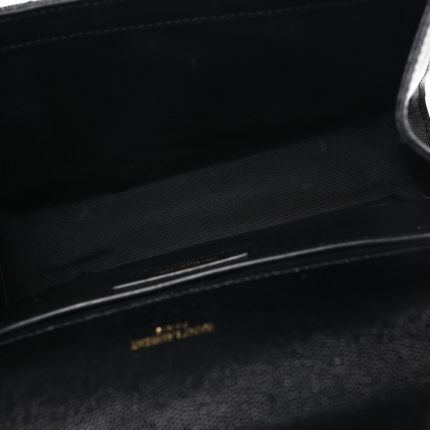 Saint Laurent Grain De Poudre Matelasse Chevron Medium Monogram Satchel Black 5 of 10